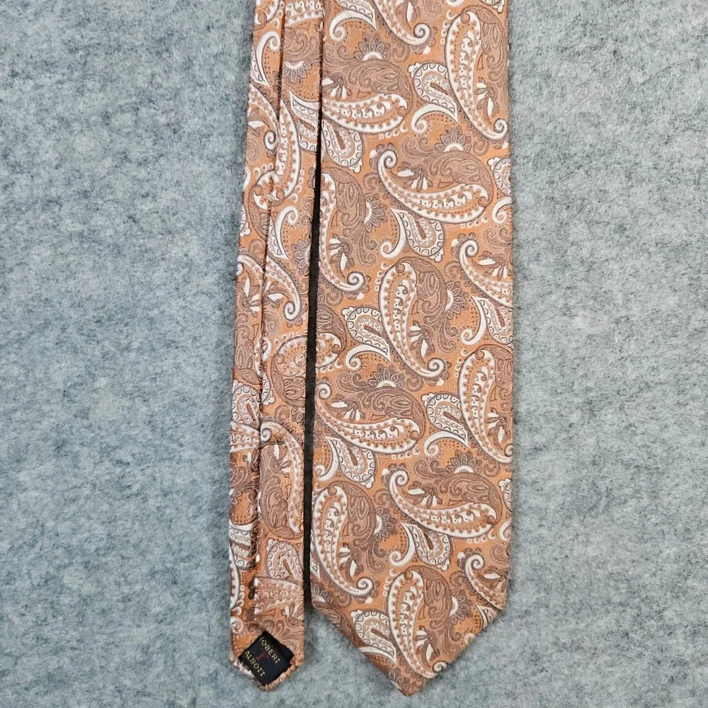 Robert Talbott Best of Class Nordstrom Silk Neck Tie Copper Paisley 59x3.5